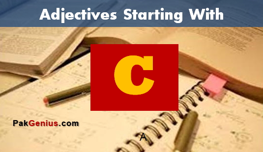 Adjectives Starting with C