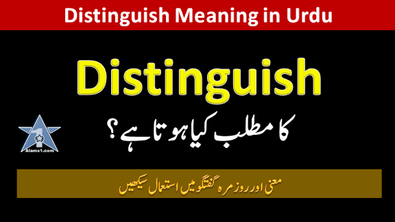 Distinguish Meaning in Urdu